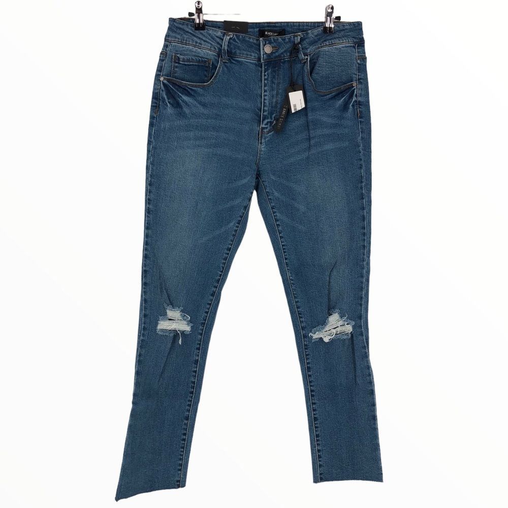 Black Label c’est toi Mid Rise Ankle Skinny Distressed Jeans size 15/33 NWT